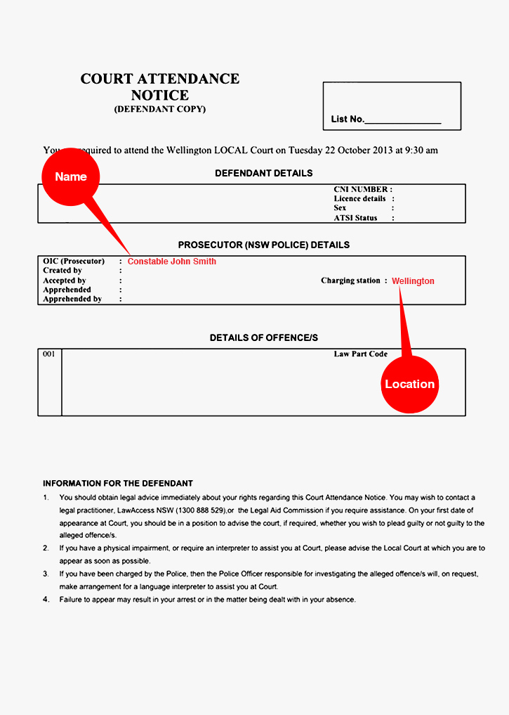 Summons Or Court Attendance Notice MyDefence